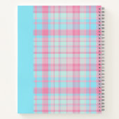 Cute plaid  pastel pink Daisy Notes Notebook  Notitieboek (Achterkant)