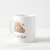 Cute Plaid Pumpkin Fall Decor Art Koffiemok (Voorkant links)