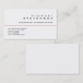 Cute Plain Black White Grey Designer Visitekaartje (Voorkant / Achterkant)