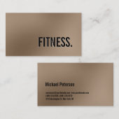 Cute Plain Browny Grey Fitness Visitekaartje (Voorkant / Achterkant)