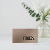 Cute Plain Browny Grey Fitness Visitekaartje (Staand voorkant)