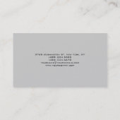 Cute Plain Gray Pink Monogram Visitekaartje (Achterkant)