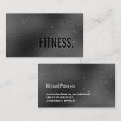 Cute Plain Grey Black Fitness Visitekaartje (Voorkant / Achterkant)