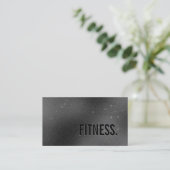 Cute Plain Grey Black Fitness Visitekaartje (Staand voorkant)