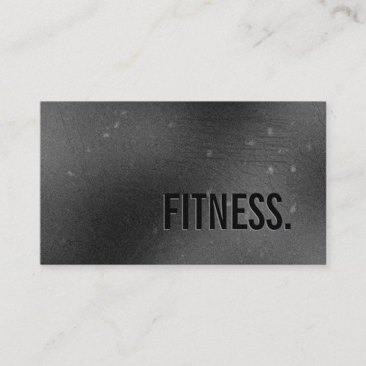 Cute Plain Grey Black Fitness Visitekaartje (Voorkant)