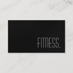 Cute Plain Grey Black Fitness Visitekaartje