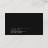 Cute Plain Grey Black Monogram Visitekaartje (Achterkant)