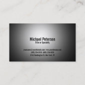 Cute Plain Grey Construction Visitekaartje (Achterkant)