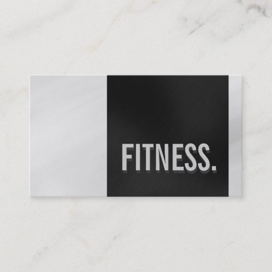 Cute Plain Grey Fitness Visitekaartje (Voorkant)