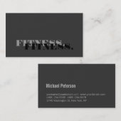 Cute Plain Grey Fitness Visitekaartje (Voorkant / Achterkant)