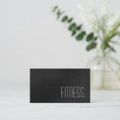 Cute Plain Grey Modern Fonts Fitness Visitekaartje (Staand voorkant)