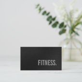 Cute Plain Grey Pattern Fitness Visitekaartje (Staand voorkant)