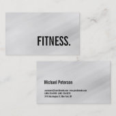 Cute Plain Grey Pattern Fitness Visitekaartje (Voorkant / Achterkant)