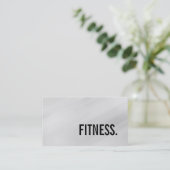 Cute Plain Grey Pattern Fitness Visitekaartje (Staand voorkant)