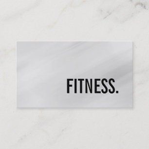 Cute Plain Grey Pattern Fitness Visitekaartje