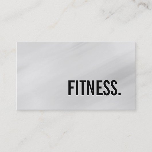 Cute Plain Grey Pattern Fitness Visitekaartje (Voorkant)