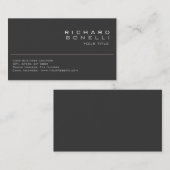Cute Plain Grey Professional Visitekaartje (Voorkant / Achterkant)