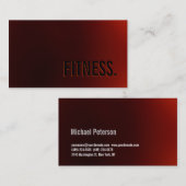 Cute Plain Red Black Fitness Visitekaartje (Voorkant / Achterkant)