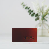 Cute Plain Red Black Fitness Visitekaartje (Staand voorkant)