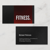 Cute Plain Red Gray Pattern Fitness Visitekaartje (Voorkant / Achterkant)