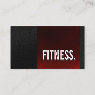Cute Plain Red Gray Pattern Fitness Visitekaartje