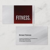 Cute Plain Red Gray Pattern Fitness Visitekaartje (Voorkant / Achterkant)