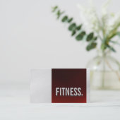 Cute Plain Red Gray Pattern Fitness Visitekaartje (Staand voorkant)