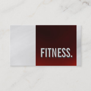 Cute Plain Red Gray Pattern Fitness Visitekaartje