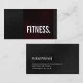 Cute Plain Red Gray Pattern Fitness Visitekaartje (Voorkant / Achterkant)