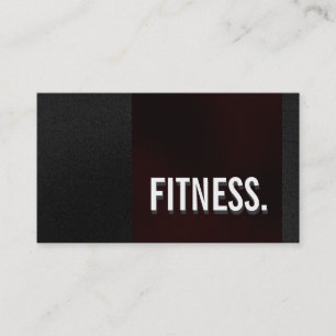 Cute Plain Red Gray Pattern Fitness Visitekaartje