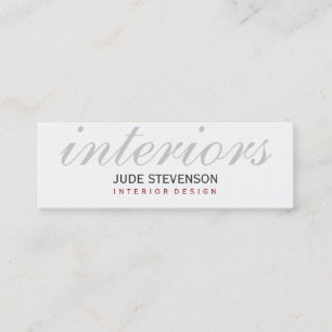 Cute Plain White Interior Designer Visitekaartje