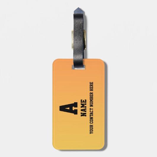 Cute Plain with Simple Design Bagagelabel (Achterkant verticaal)