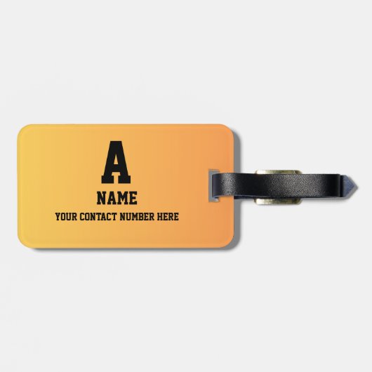 Cute Plain with Simple Design Bagagelabel (Achterkant horizontaal)