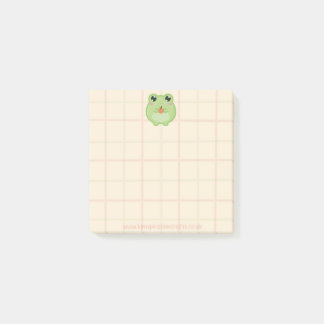 Cute plaknotities met een kikker met een appel post-it® notes