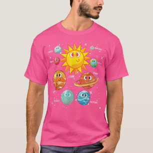 Cute Planets Buitenspace Travel Science Astronomie T-shirt