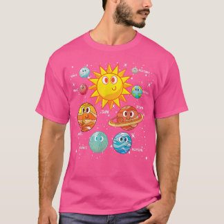 Cute Planets Buitenspace Travel Science Astronomie T-shirt