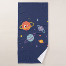 Cute Planets Cartoon Space Kinder