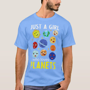 Cute Planets Girls Space Solar System Astronomie T-shirt