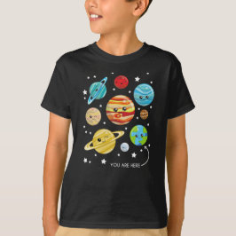 Cute Planets, Kawaii Planets, Space, Cosmos, Sterr T-shirt