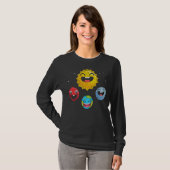 Cute Planets Sun Astronomy Scientist Space Science T-shirt (Voorkant volledig)