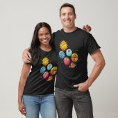 Cute Planets Sun Buitenste Space Travel T-shirt (Unisex)