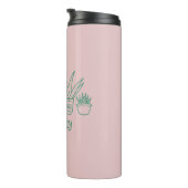 Cute Plant Lady Funny Cactus Quote in Pink Green Thermosbeker (Geroteerd rechts)