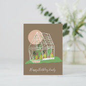 Cute Plant Lovers Greenhouse Illustration Briefkaart (Staand voorkant)