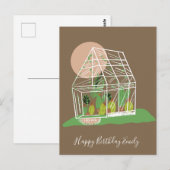 Cute Plant Lovers Greenhouse Illustration Briefkaart (Voorkant / Achterkant)