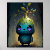 Cute Plant Monster Fantasy Art Poster (Voorkant)