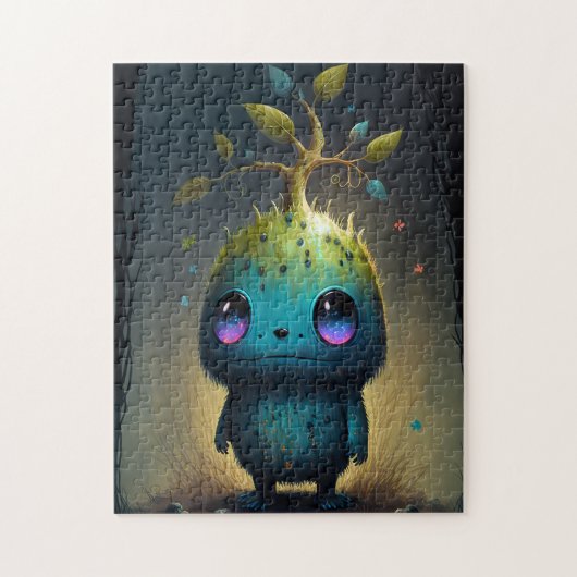 Cute Plant Monster Fantasy Art Puzzle Legpuzzel (Verticaal)