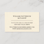 Cute Plant Nursery Succulent Botany Boutique Store Visitekaartje (Achterkant)