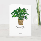 Cute Plant Pun Friendship Enmoediger Kaart (Achterkant)