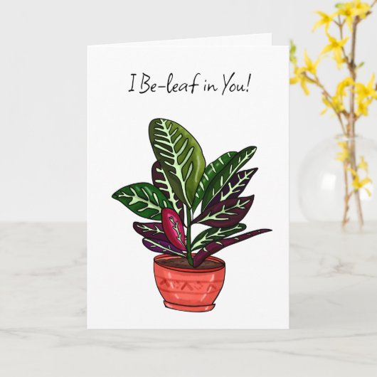 Cute Plant Pun Friendship Enmoediger Kaart (Gele Bloem)