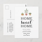 Cute Planten Home Sweet Home Moving Announge Briefkaart (Voorkant / Achterkant)